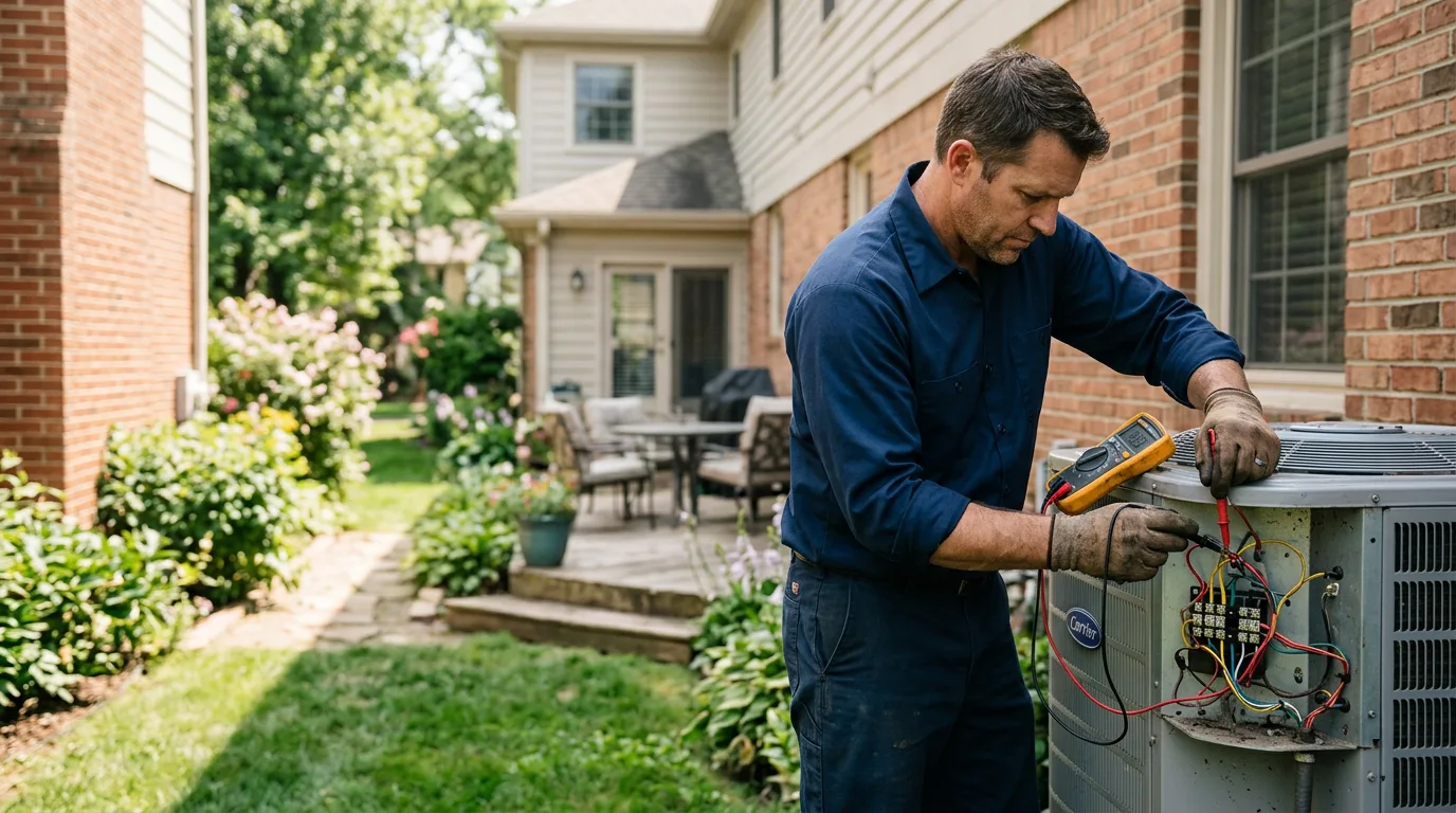 HVAC technician working near San Joaquin, CA